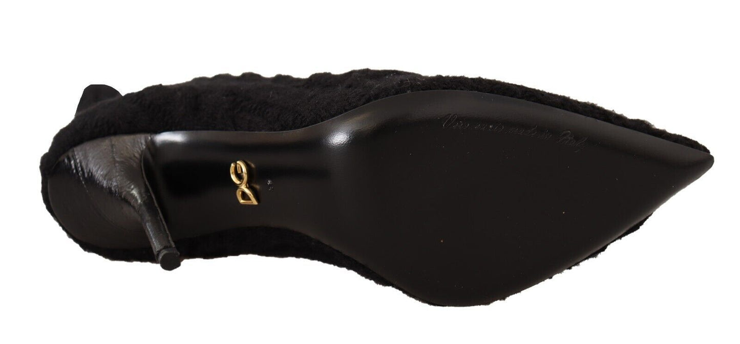 Dolce & Gabbana Schwarze Stretch-Socken Kniestrümpfe Schuhe