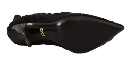 Dolce & Gabbana Schwarze Stretch-Socken Kniestrümpfe Schuhe