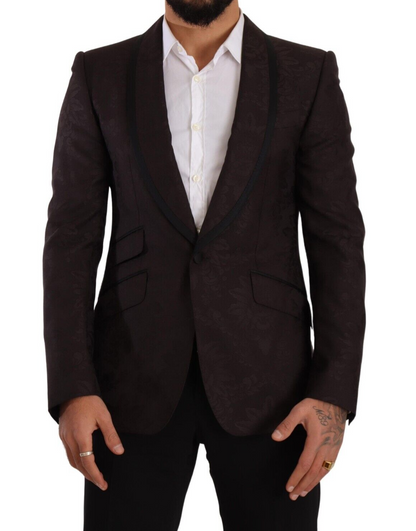 Dolce & Gabbana Lila Jacquard-Einreiher SICILIA Blazer