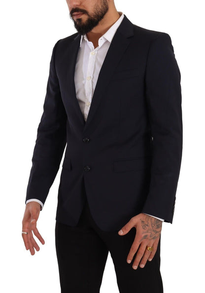 Dolce & Gabbana Dunkelblauer einreihiger Mantel MARTINI Blazer