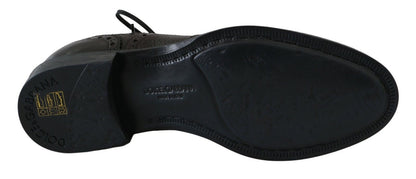 Dolce & Gabbana Braune Leder Wingtip Derby Formelle Schuhe