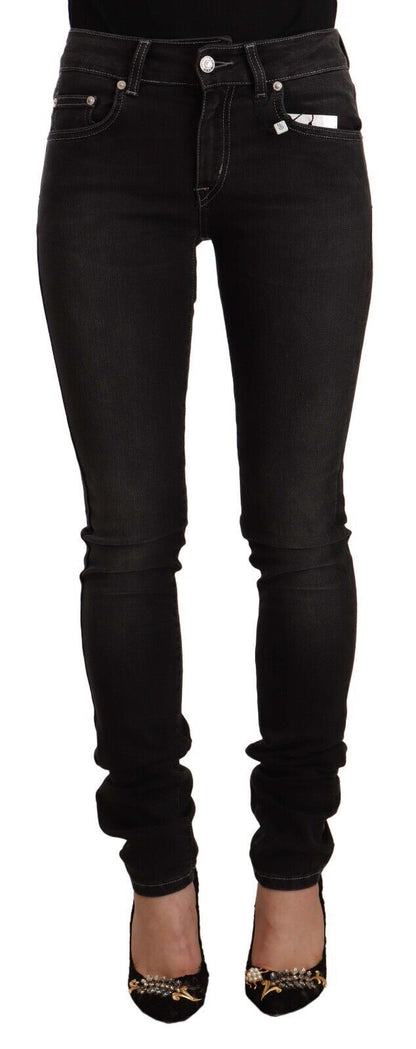 GF Ferre Chic slim fit jeans, black, washed