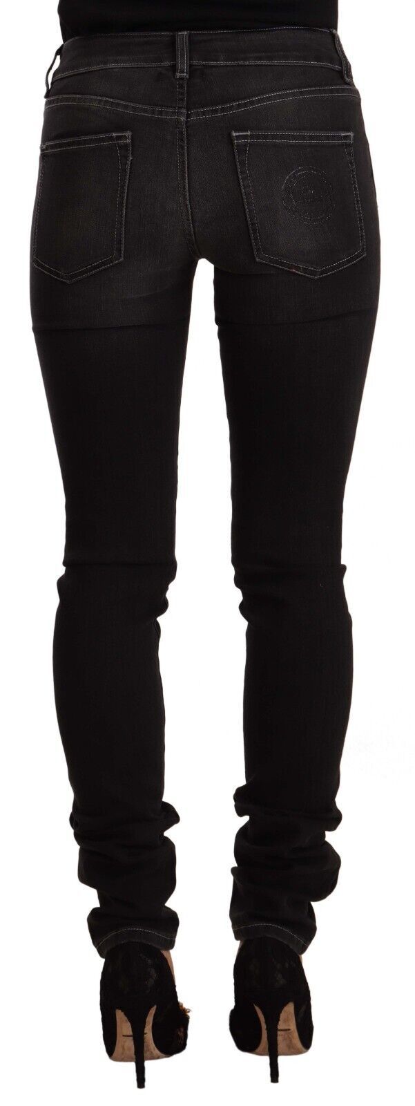 GF Ferre Chic slim fit jeans, black, washed
