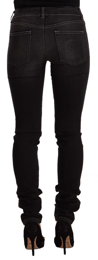 GF Ferre Chic slim fit jeans, black, washed