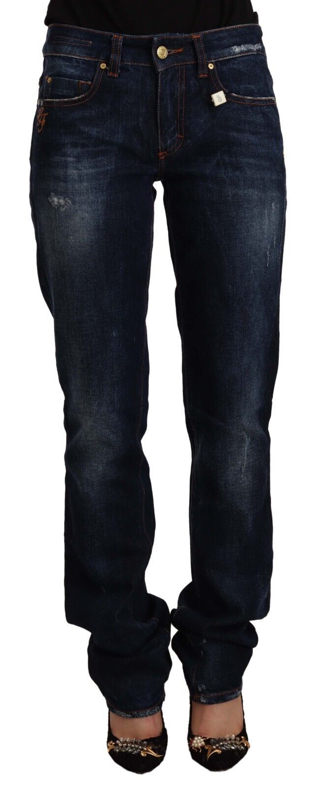 GF Ferre Chic mid-waist straight fit jeans