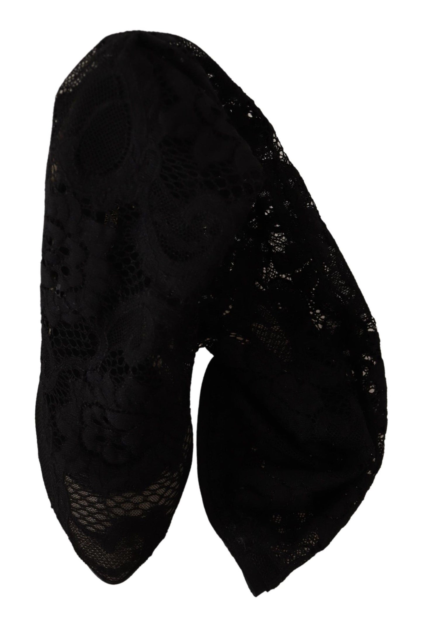 Dolce & Gabbana Schwarz Stretch Socken Taormina Spitze Stiefel Schuhe