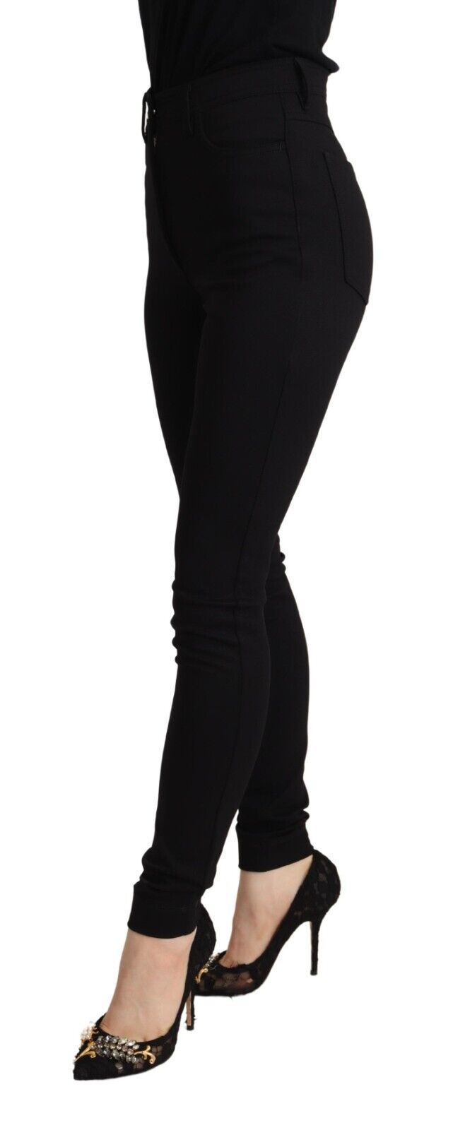 Dolce &amp; Gabbana Elegant slim fit trousers with high waist
