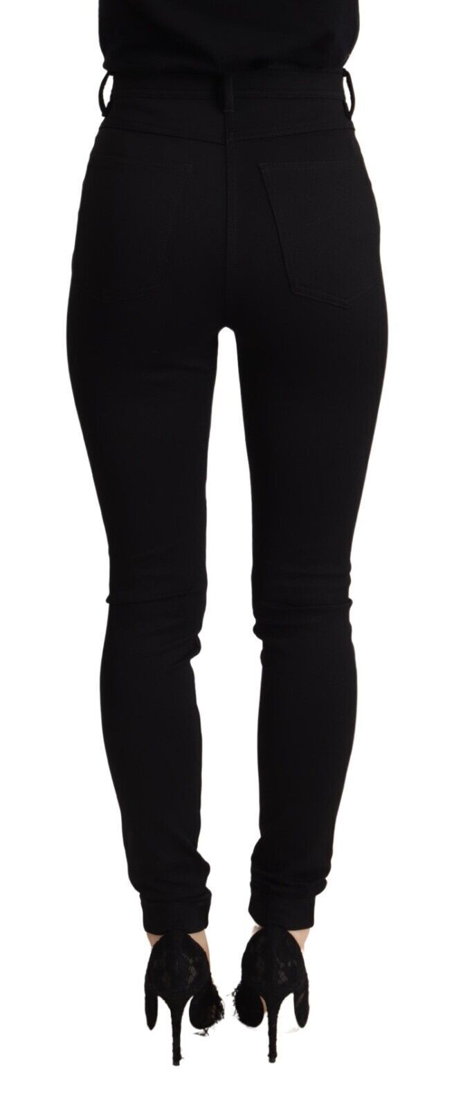 Dolce &amp; Gabbana Elegant slim fit trousers with high waist