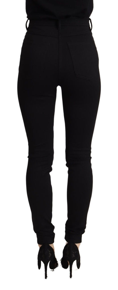 Dolce &amp; Gabbana Elegant slim fit trousers with high waist