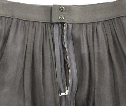 Dolce & Gabbana Schwarzer transparenter Seidenrock über den Knien