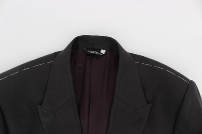 Dolce & Gabbana Grauer Slim Fit Leinenblazer