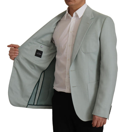 Dolce & Gabbana Hellgrüner Blazer aus Kaschmir und Seide