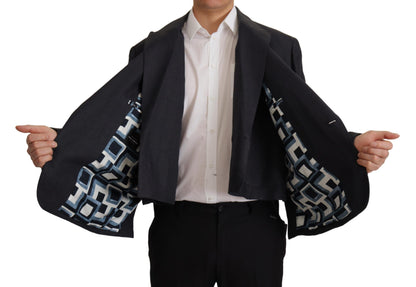 Dolce & Gabbana Blaue Leinen Blazer Jacke für Herren