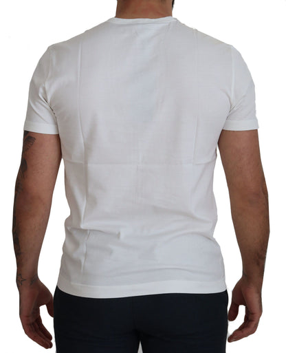 Dolce & Gabbana Weißes Logo-Baumwoll-T-Shirt von Amor Magister