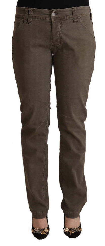 CYCLE Braun Baumwolle Niedrige Taille Skinny Casual Jeans