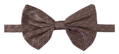 Dolce & Gabbana Graue Fantasie Druck verstellbare Hals Papillon Fliege