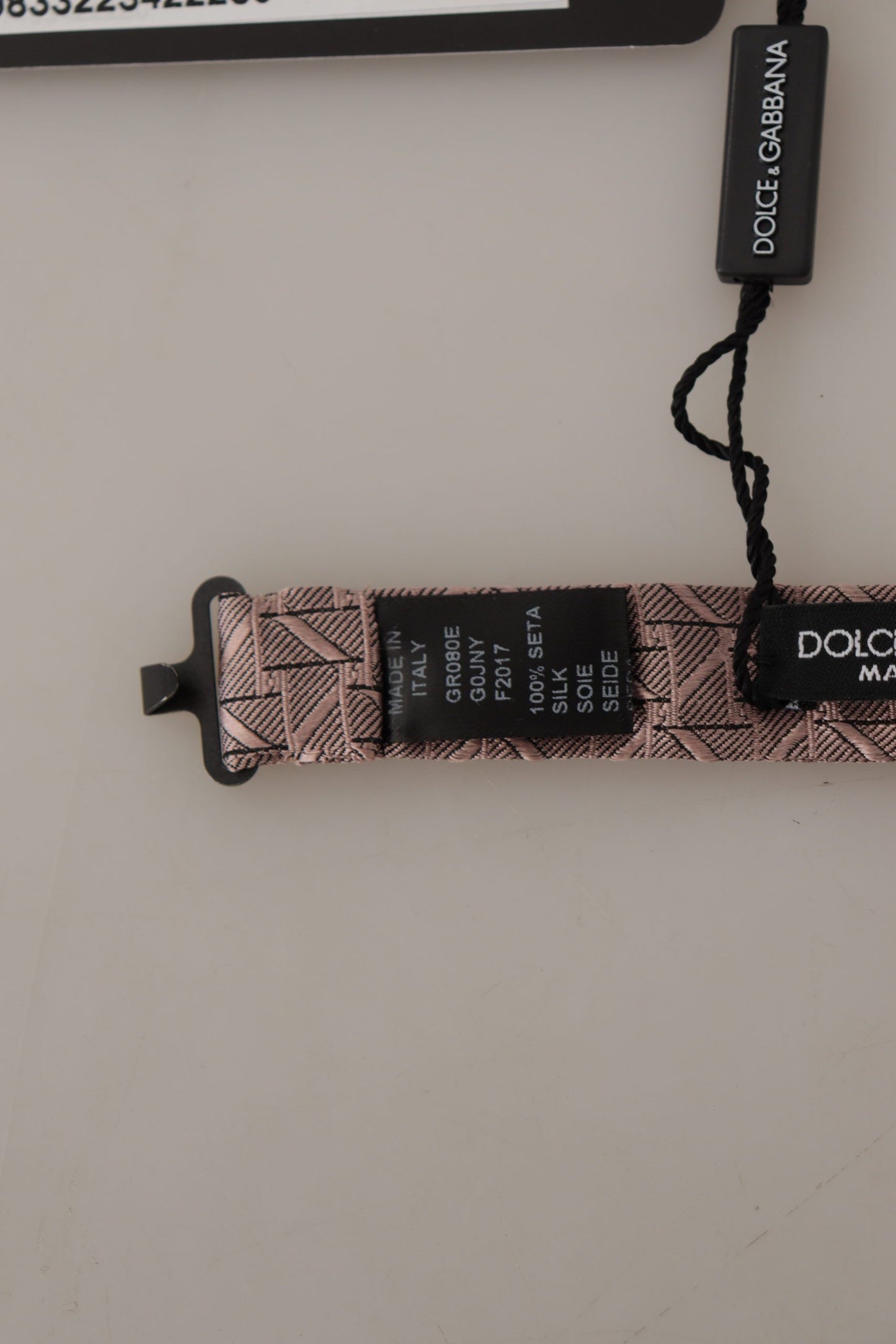 Dolce & Gabbana Graue Fantasie Druck verstellbare Hals Papillon Fliege