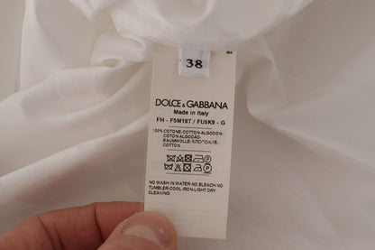 Dolce & Gabbana Weißes ärmelloses Smokingblusentop für den offiziellen Anlass