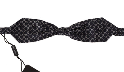 Dolce & Gabbana Schwarz Weiß Rundhals Papillon Krawatte 100% Seide