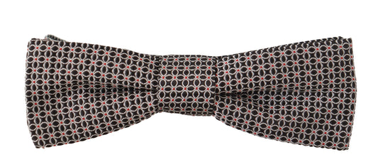 Dolce & Gabbana Schwarz Weiß Blumenmuster Seidenhalskrawatte Papillon