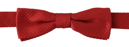 Dolce & Gabbana Rote verstellbare Papillon-Krawatte aus 100% Seide