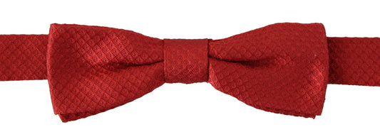 Dolce & Gabbana Rote verstellbare Papillon-Krawatte aus 100% Seide