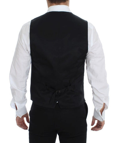Dolce & Gabbana Graue Wolle Formal Dress Vest Gilet Weste