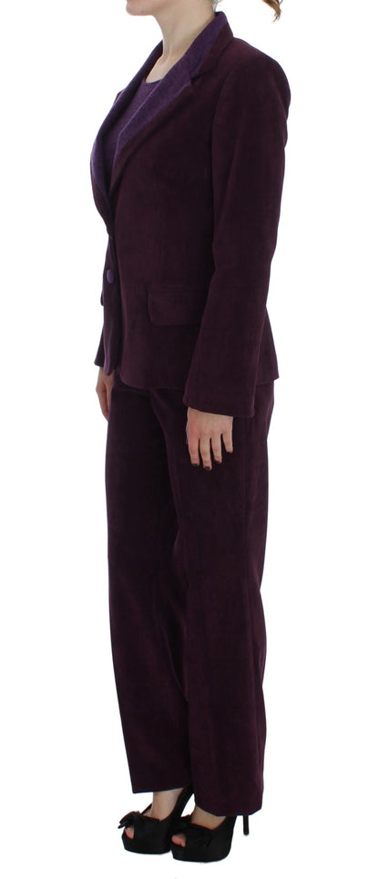 BENCIVENGA Lila Wollanzug T-Shirt Set