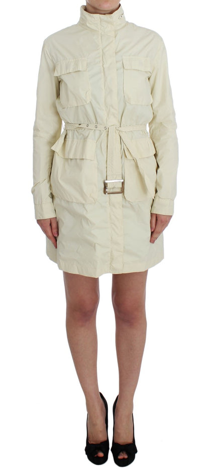P.A.R.O.S.H. Beige wetterfester Trenchcoat Mantel
