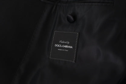 Dolce & Gabbana Schwarzer doppelreihiger Mantel Blazer Jacke