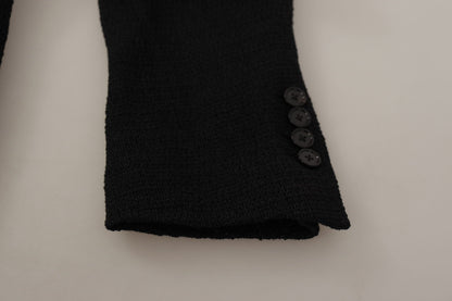Dolce & Gabbana Schwarzer einreihiger Mantel Männer Blazer