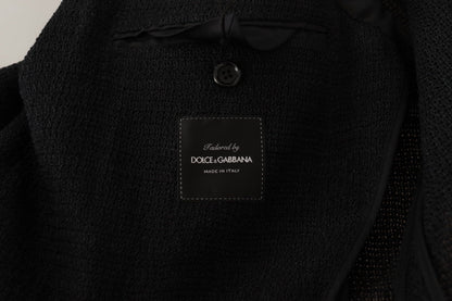 Dolce & Gabbana Schwarzer einreihiger Mantel Männer Blazer