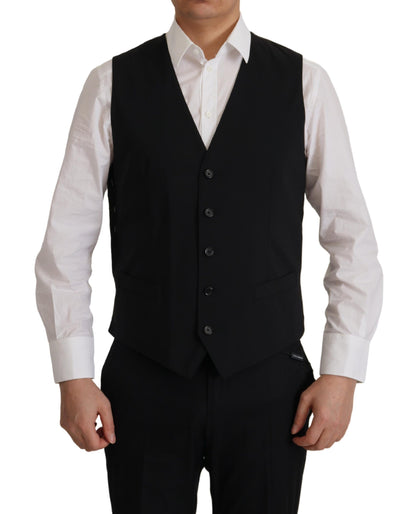Dolce & Gabbana Schwarze Jacke Weste 2 Stück MARTINI Blazer