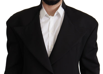 Dolce & Gabbana Schwarze einreihige Wolljacke Blazer