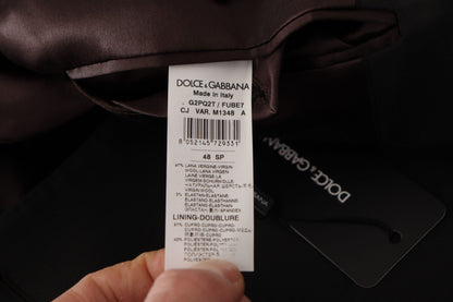 Dolce & Gabbana Schwarzer einreihiger Blazer aus Wolle v