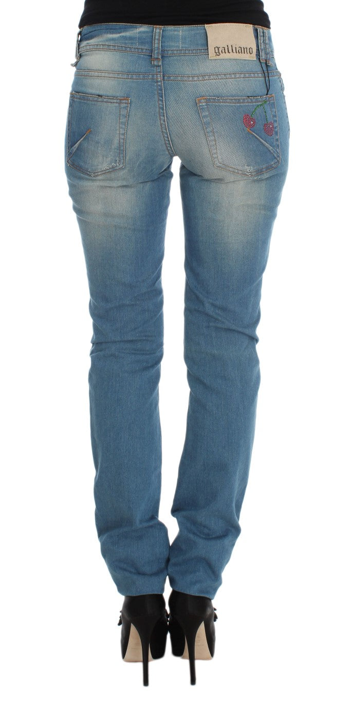 John Galliano Slim Fit Blue Designer Jeans