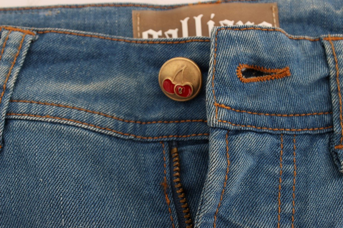 John Galliano Slim Fit Blue Designer Jeans