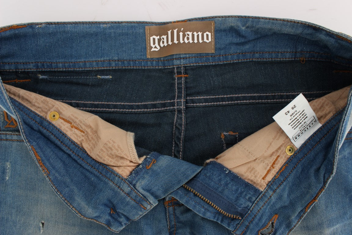 John Galliano Slim Fit Blue Designer Jeans