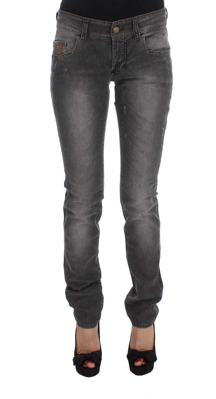 John Galliano Elegant slim fit jeans with grey wash