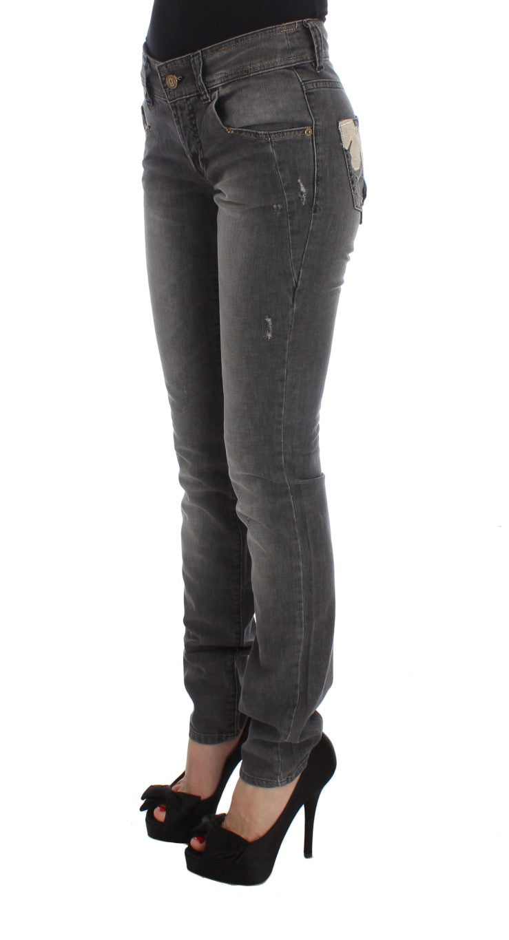 John Galliano Elegant slim fit jeans with grey wash