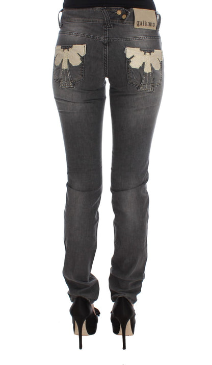 John Galliano Elegant slim fit jeans with grey wash