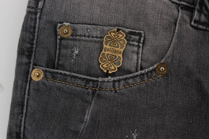 John Galliano Elegant slim fit jeans with grey wash