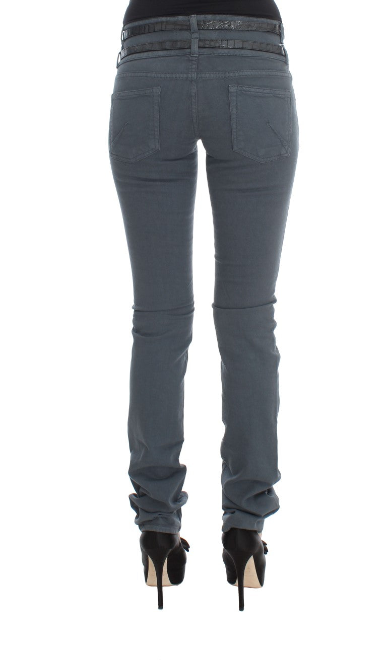 John Galliano Slim Italian Slim Fit Jeans in Chic Blue