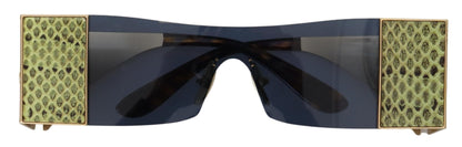 Dolce & Gabbana Gold Metall Rechteckige Sonnenbrille DG2263 Sonnenbrille