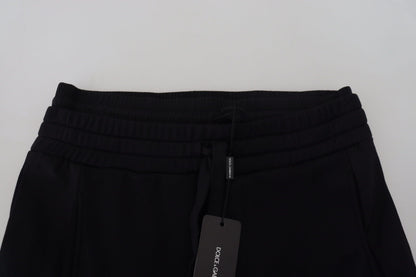 Dolce & Gabbana Schwarze Bermuda Cargo-Shorts aus Baumwolle