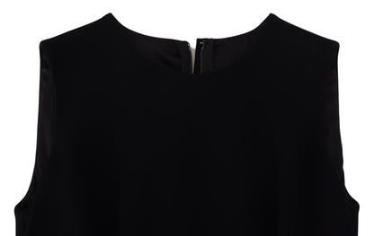 Dolce &amp; Gabbana Elegant Black Sheath Dress with Flared Fit