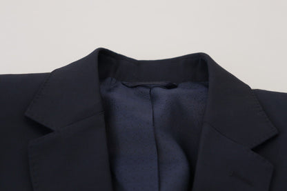 Dolce & Gabbana Dunkelblauer einreihiger MARTINI Blazer aus Wolle