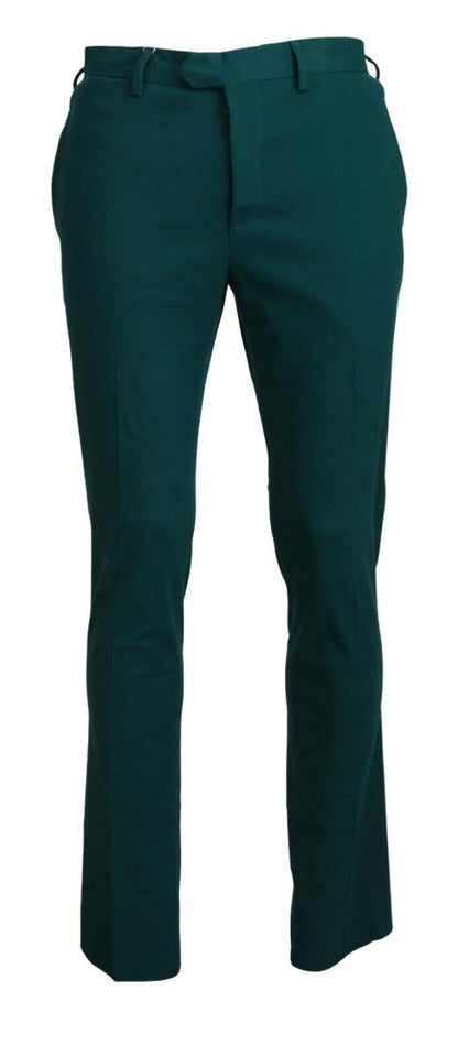 BENCIVENGA Grün Gerade Passform Männer Formelle Hosen Hosen