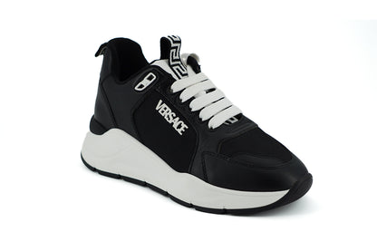 Versace Elegant monochrome leather sneakers