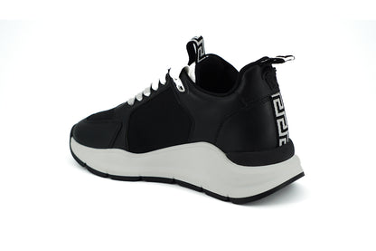 Versace Elegant monochrome leather sneakers